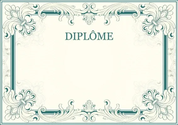 Modèle de diplôme artistique « Ornement du succès »