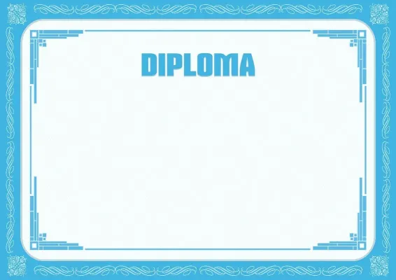 Modello di diploma solenne «Mattina d'inverno»