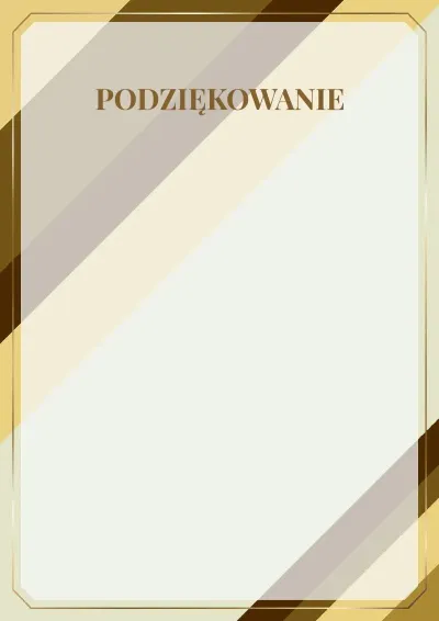 Szablon uroczystego podziękowania „Prestiż”
