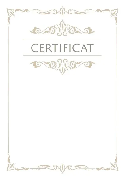 Modèle de certificat solennel «Grace»