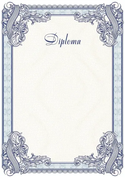 Formal diploma template No. 4
