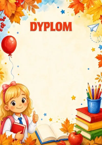 Szablon dyplomu „Naprzód po wiedzę!”