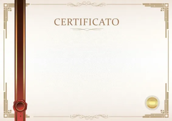 Modello ufficiale di certificato «Momento solenne»