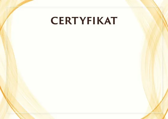 Szablon uroczystego certyfikatu «Słoneczna kurtyna»