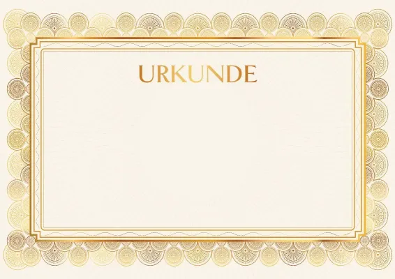 Urkunden-Vorlage „Goldener Glanz“