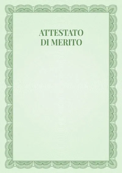 Modello di attestato solenne n. 6