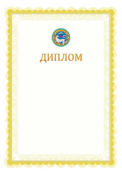 Ресми дипломның №17 үлгісі