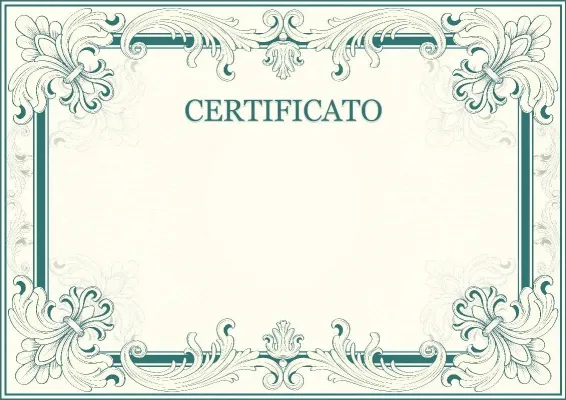 Modello di certificato artistico «Ornamento del successo»