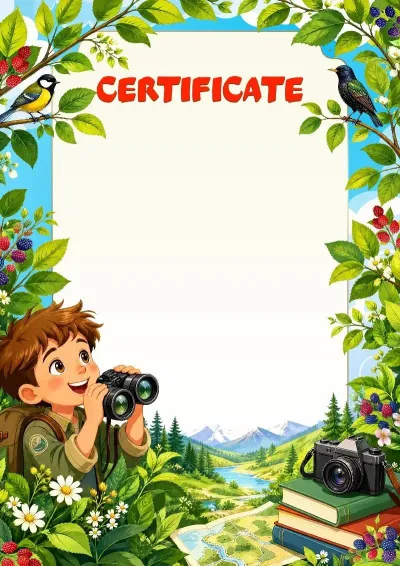 Children's Certificate certificates «Wonderful Close By»