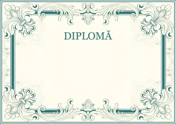 Model de diplomă artistică „Ornamentul succesului”