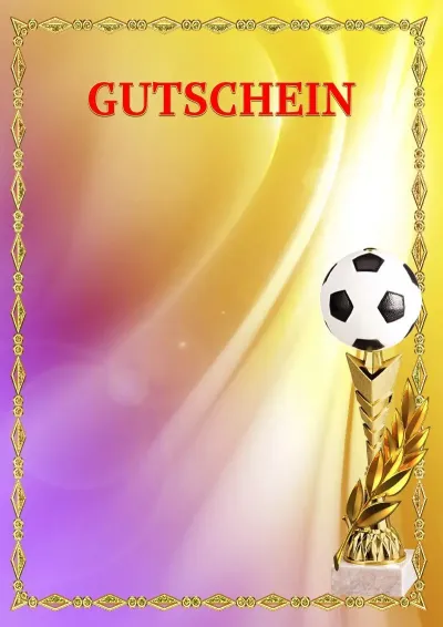 Sportliche Gutscheinvorlage «Fußball»