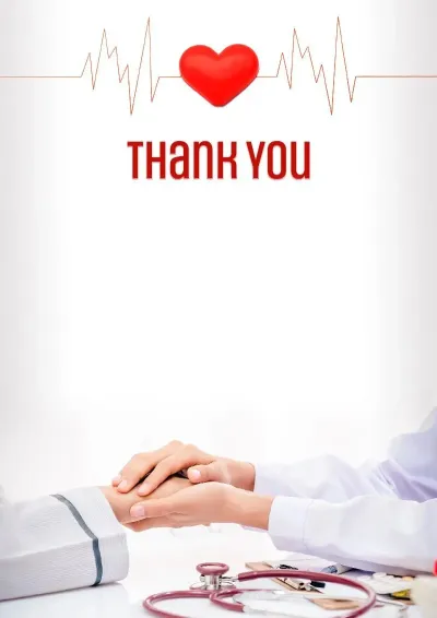 Artistic letter of appreciation template 'To the Doctor'