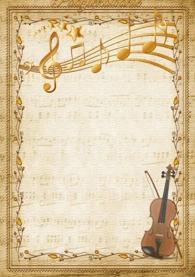 Szablon muzycznego podziękowania «Skrzypce»