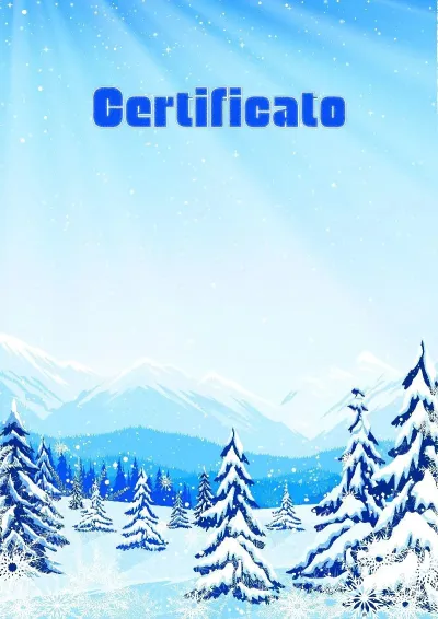 Modello per certificato artistico «Prealpi invernali»