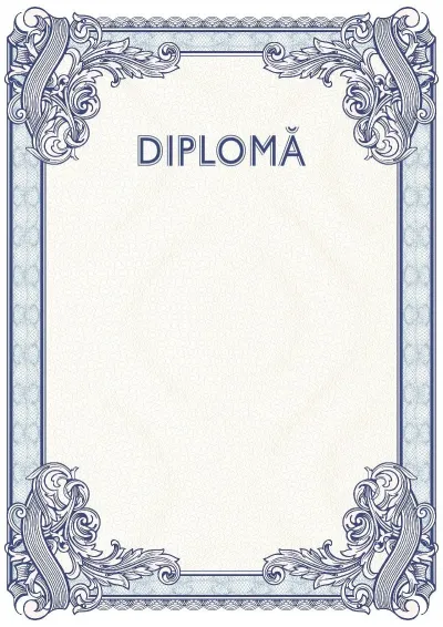 Șablon de diplomă solemnă nr. 4