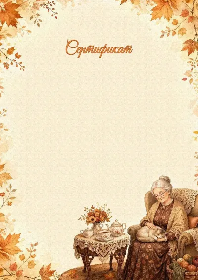 «Сүйікті әжеге» сертификат шаблоны