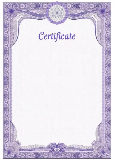 Formal Certificate Template #2