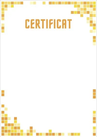Șablon artistic pentru certificat „Mozaicul soarelui”