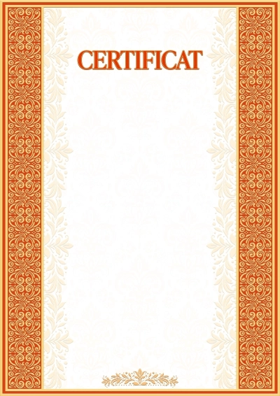 Șablon de certificat artistic «Papirus»