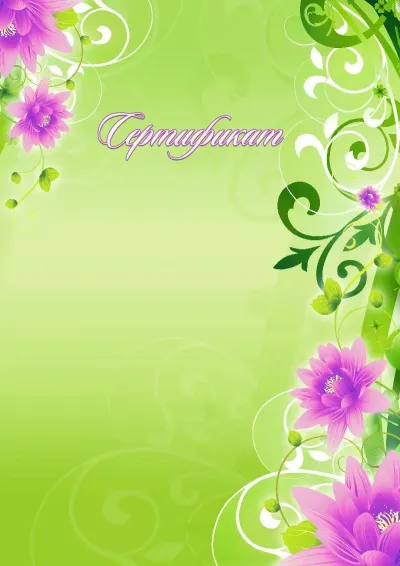 «Көктем түсі» көркем сертификат үлгісі