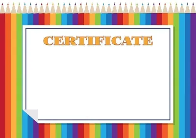 Children's Certificate Template «Rainbow Pencils»