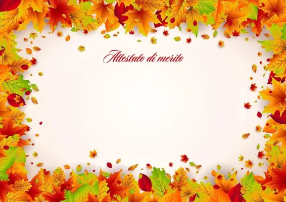 Modello artistico di attestato «Oro d'autunno»
