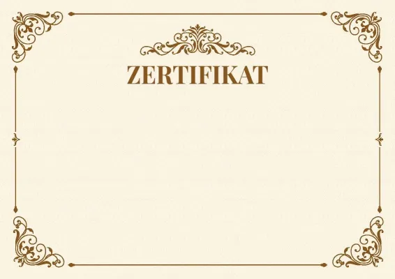 Festliche Zertifikat-Vorlage «Meilenstein»