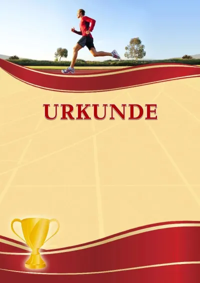 Sportvorlage «Urkunde: Laufen»