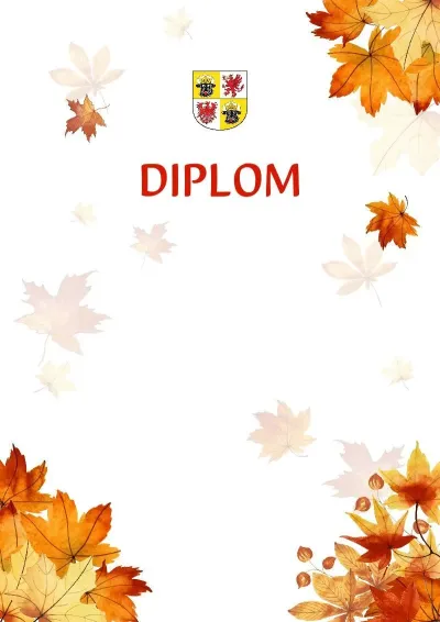 Шаблон школьной Diplome «Золотая осень»