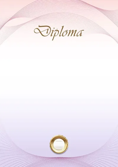 Ceremonial diploma template «Dawn»