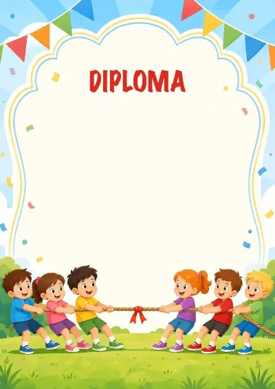 Modello di diploma «Giochi Divertenti»