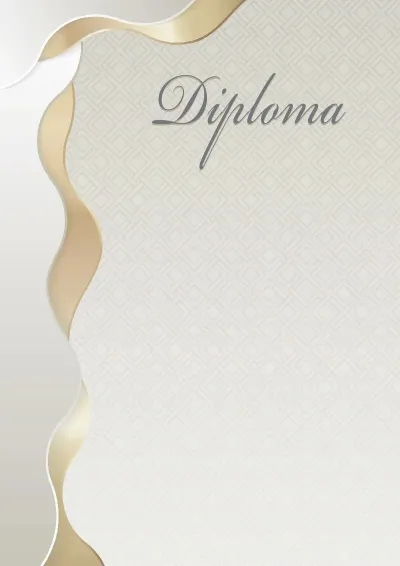 Modello artistico di diploma «Crème brûlée»