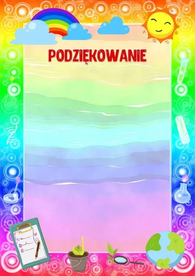 Szablon dziecięcego podziękowania «Młody odkrywca»