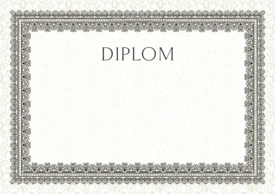 Vorlage für ein feierliches Diplom „Sommer-Etüde“