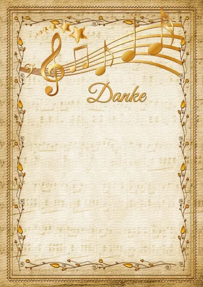 Musikalische Dankschreiben-Vorlage «Melodie»