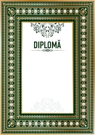 Șablon solemn de diplomă „Renaștere”