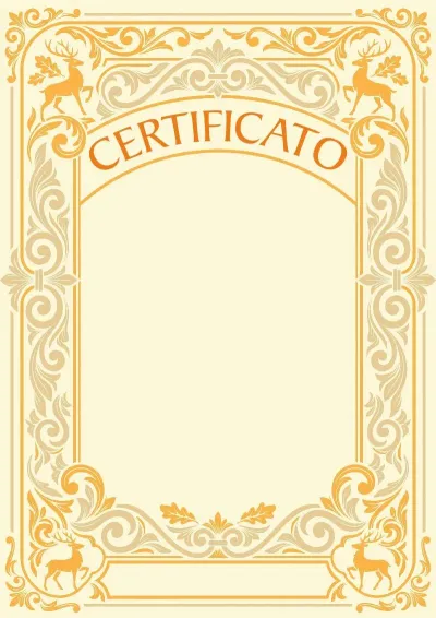 Modello di certificato artistico «Eredità Forestale»