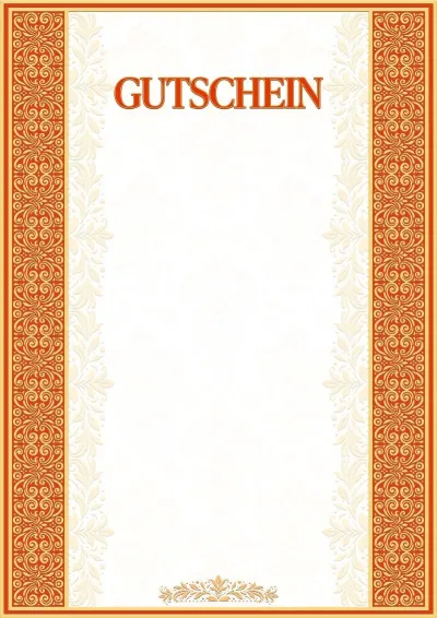 Künstlerische Gutschein-Vorlage «Papyrus»