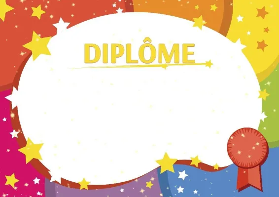Modèle de diplôme pour enfants «L'heure de gloire»