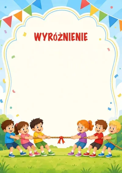 Szablon wyróżnienia „Wesołe starty”
