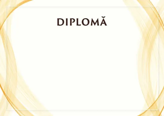 Șablon de diplomă solemnă „Cortina solară”