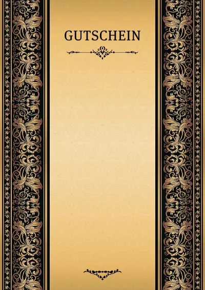 Feierliche Gutscheinvorlage „Vintage in Gold“