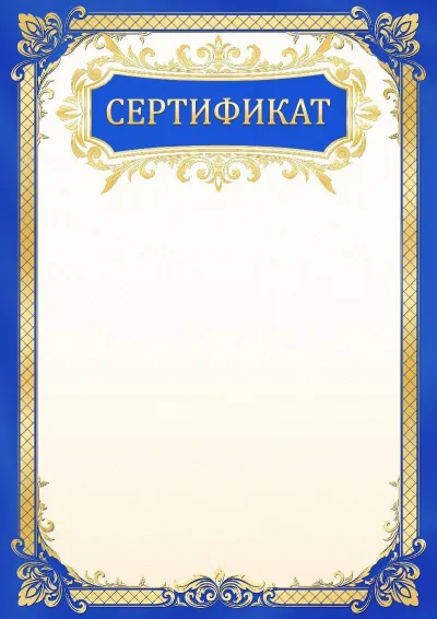 Мектептік сертификат үлгісі «Алтын аспан»