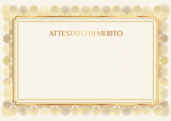 Modello di attestato «Bagliore Dorato»