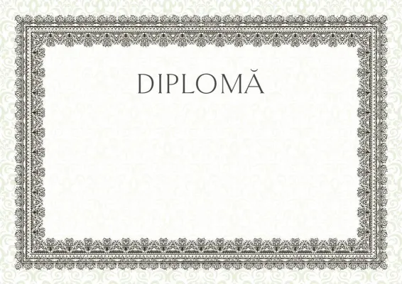 Șablon de diplomă solemnă «Studiu de vară»