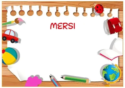 Modèle de lettre de remerciement pour enfants «Ma maternelle préférée !»