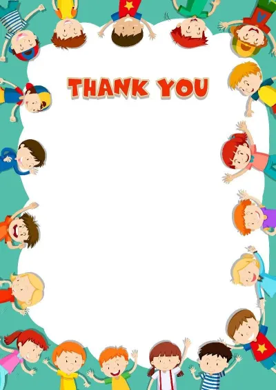 Children's letter of appreciation template 'Friendship of children around the world'