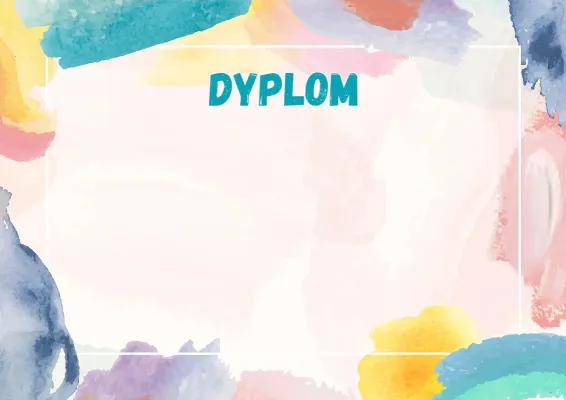 Szablon dyplomu „Akwarelowa fantazja”