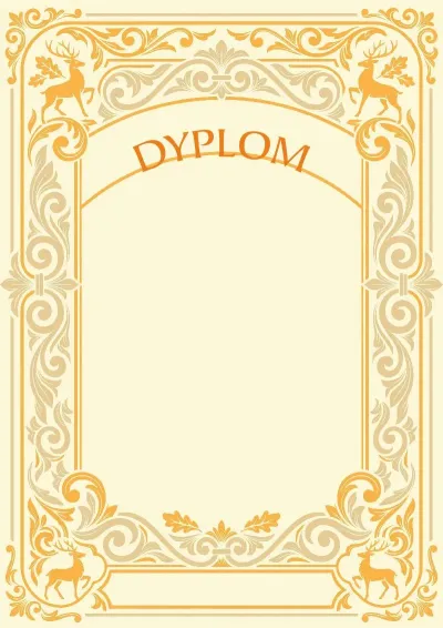 Szablon artystycznego dyplomu „Leśne dziedzictwo”
