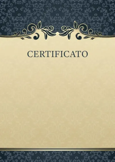 Modello artistico di certificato «Motivo misterioso»